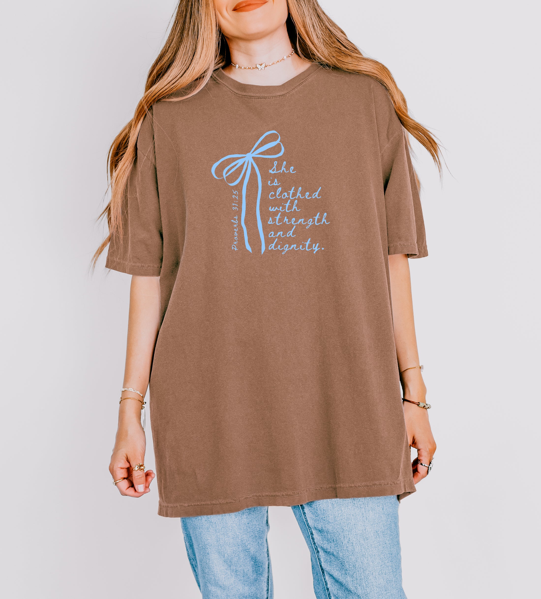 SHE IS CLOTHED WITH STRENGTH AND DIGNITY UNISEX TEE - Image 3