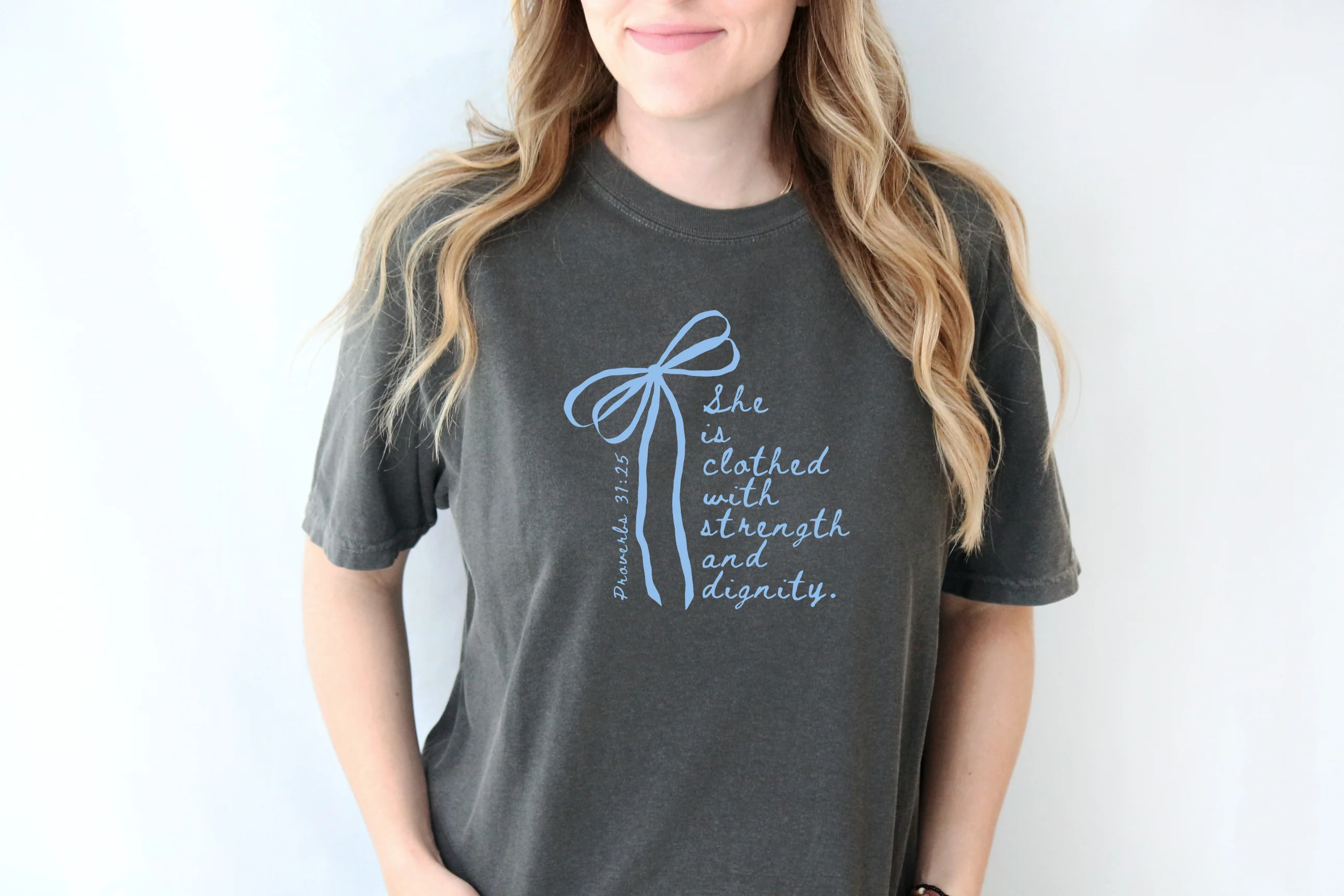 SHE IS CLOTHED WITH STRENGTH AND DIGNITY UNISEX TEE - Image 4