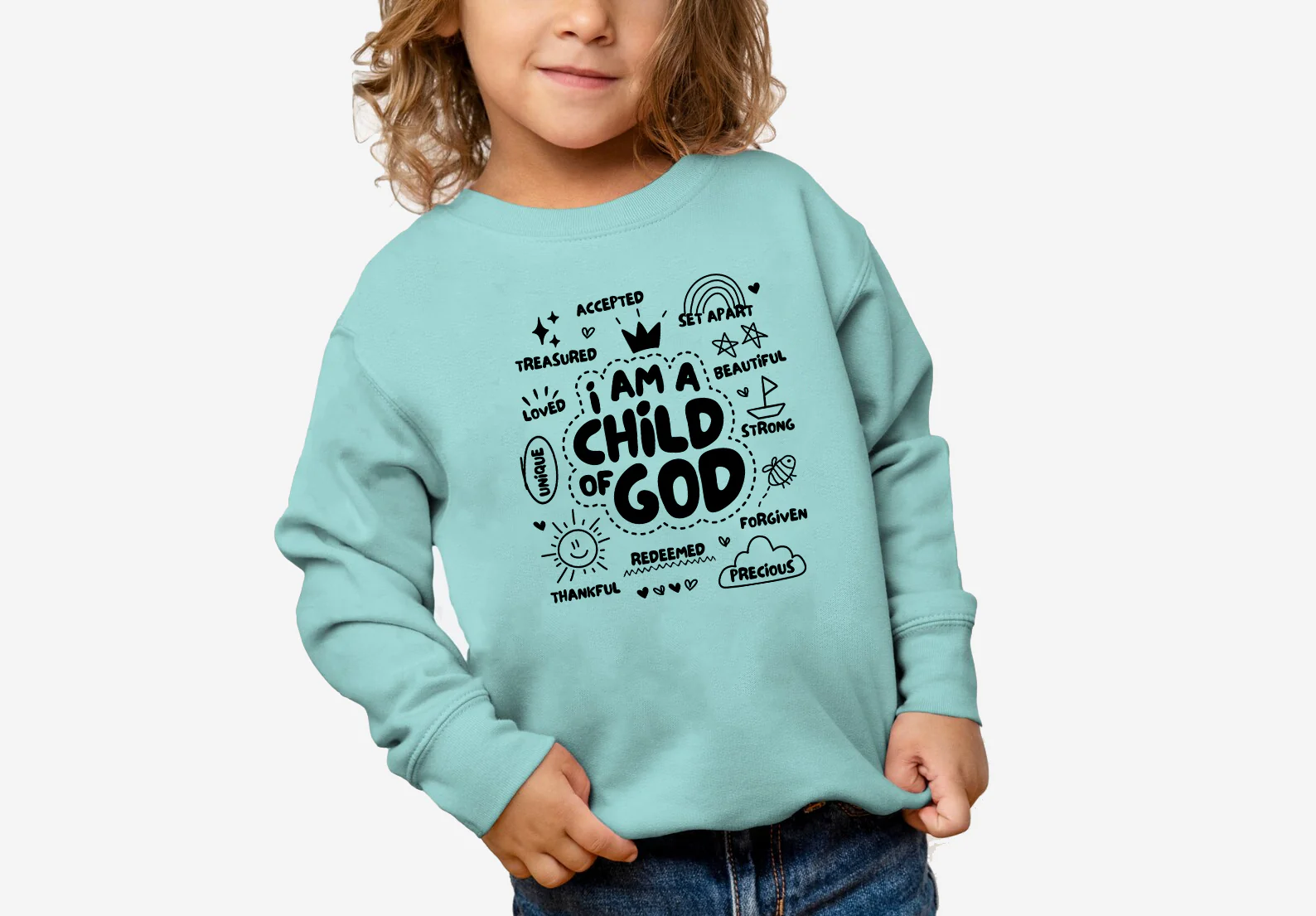 I AM A CHILD OF GOD TODDLER SWEATSHIRT - Image 3