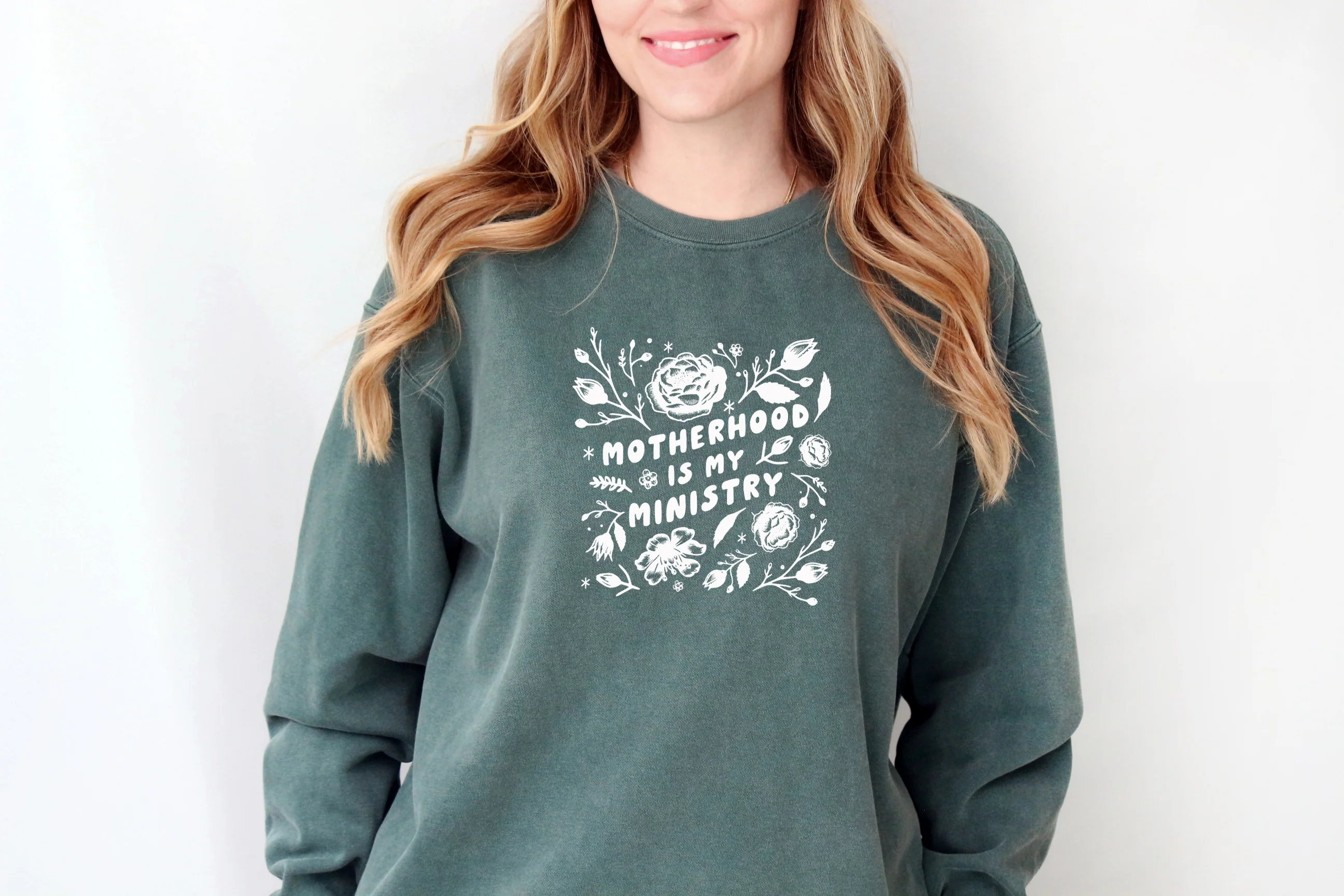 MOTHERHOOD IS MY MINISTRY UNISEX SWEATSHIRT - Image 3