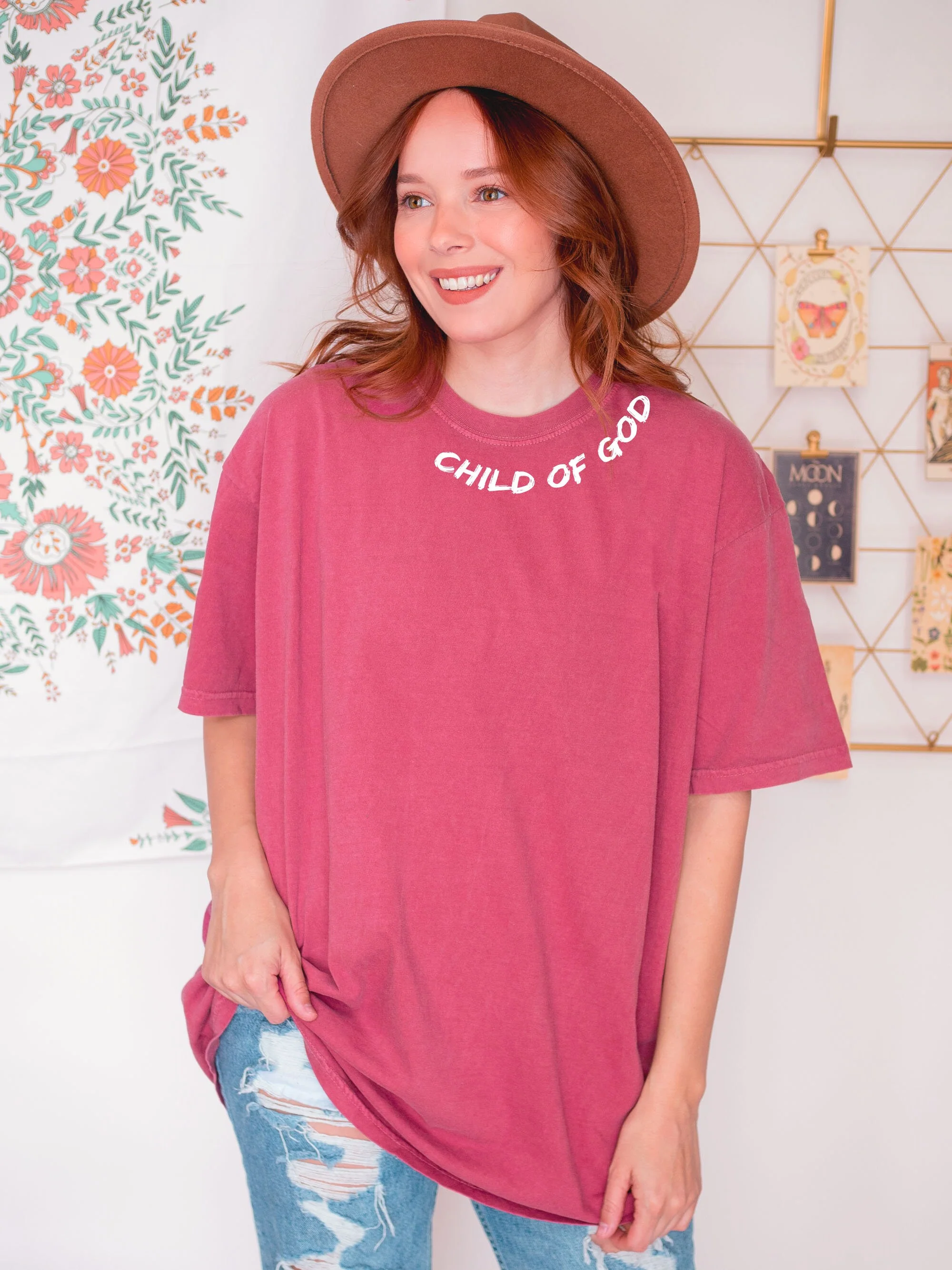 CHILD OF GOD NECK UNISEX TEE - Image 3