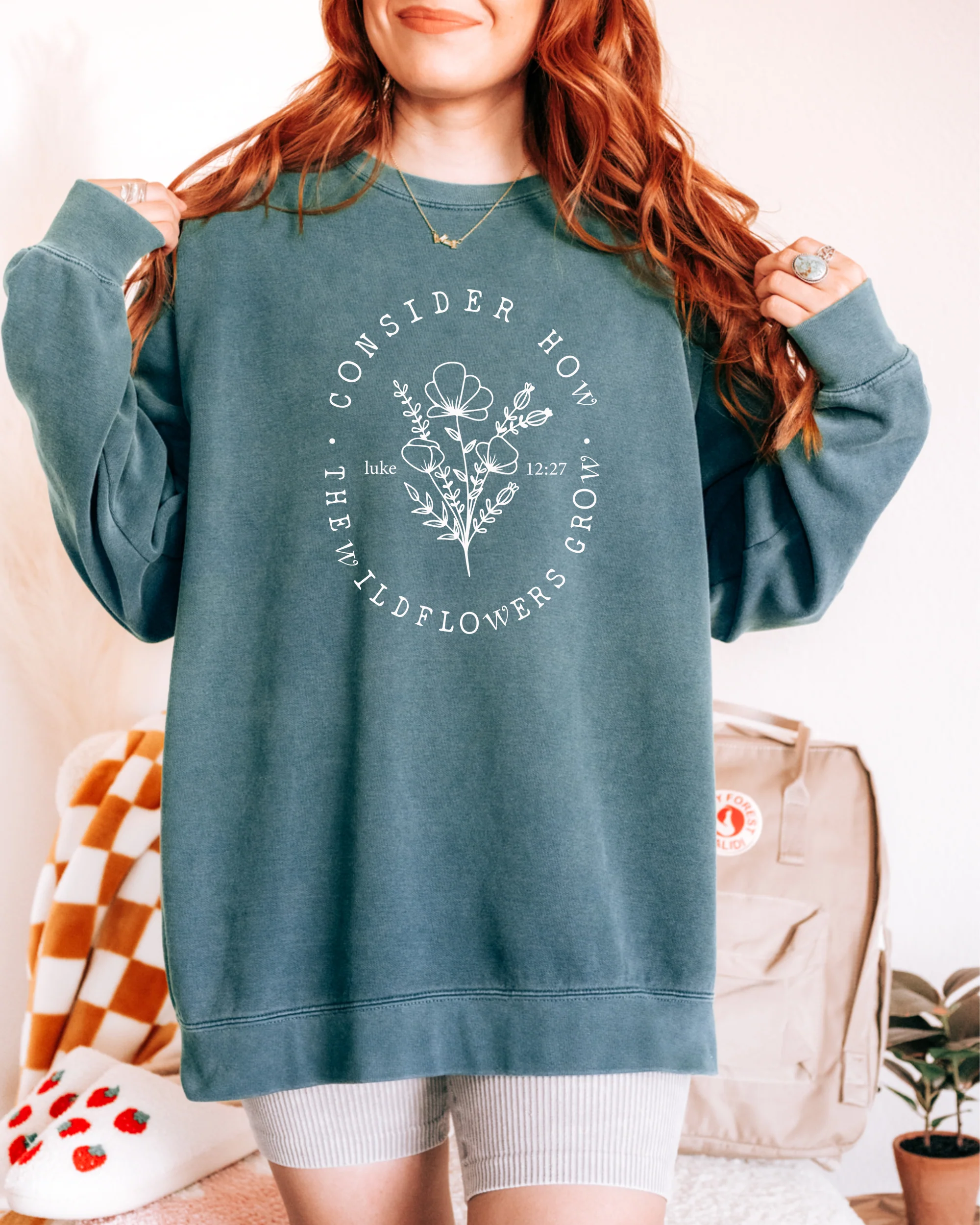CONSIDER HOW THE WILDFLOWERS GROW UNISEX SWEATSHIRT - Image 3