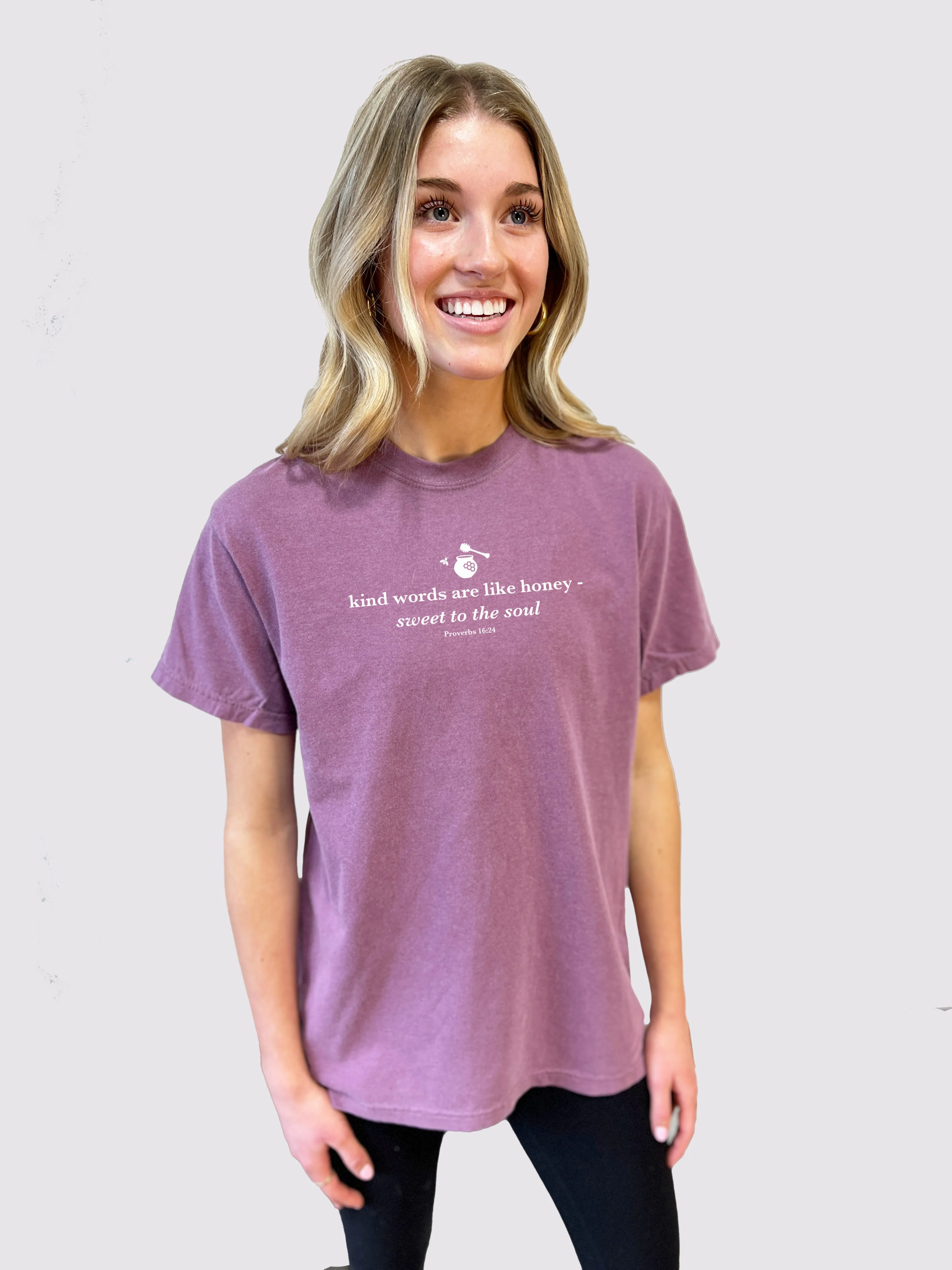 KIND WORDS ARE LIKE HONEY UNISEX TEE - Image 3