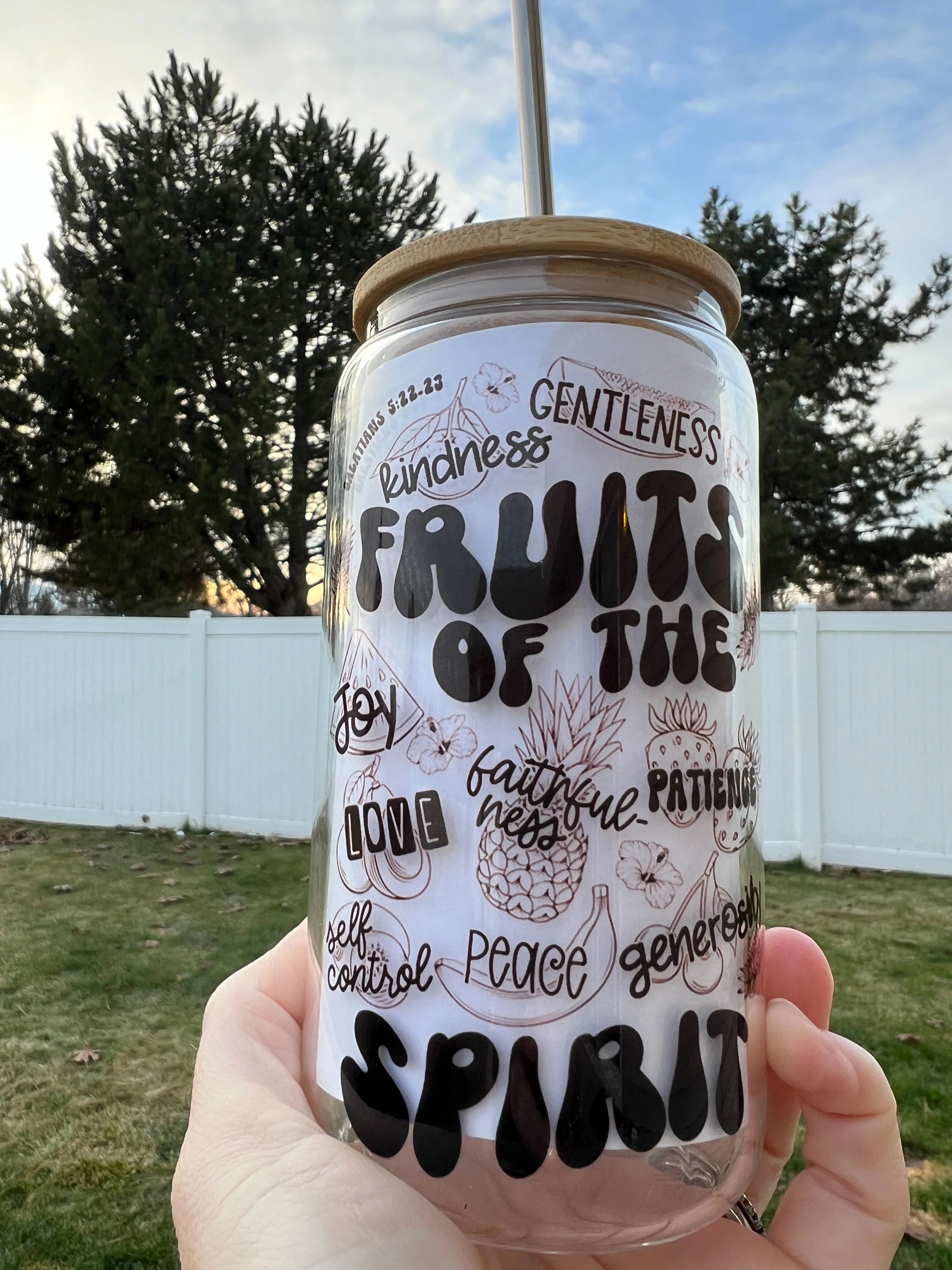 FRUIT OF THE SPIRIT GLASS TUMBLER - Image 3