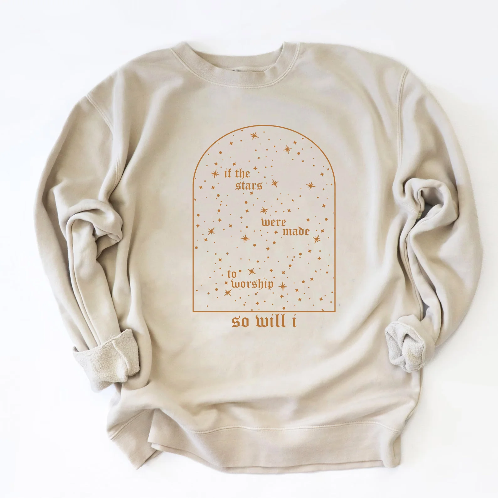 IF THE STARS WERE MADE TO WORSHIP SO WILL I UNISEX SWEATSHIRT - Image 3