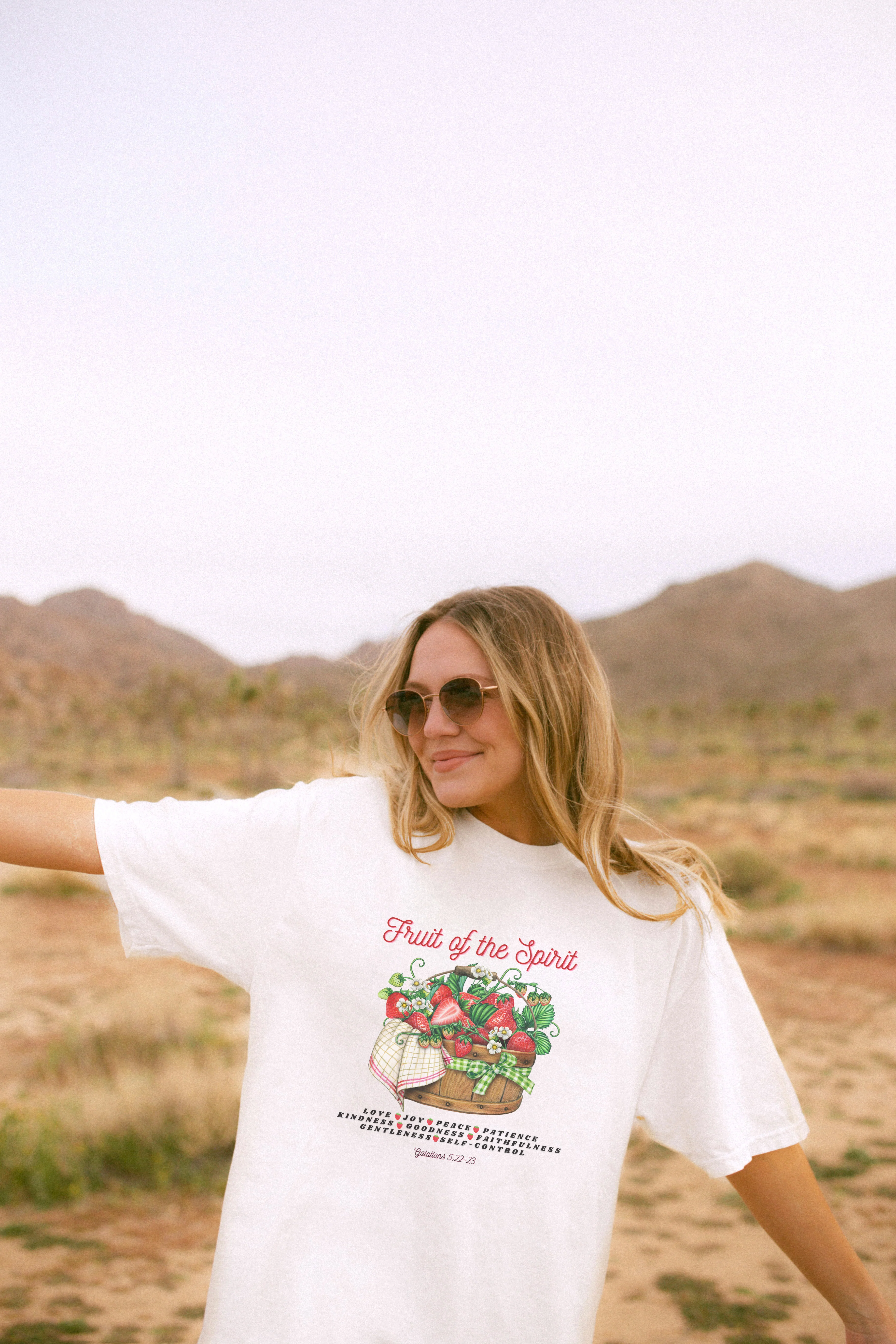 FRUIT OF THE SPIRIT STRAWBERRY BASKET UNISEX TEE - Image 3