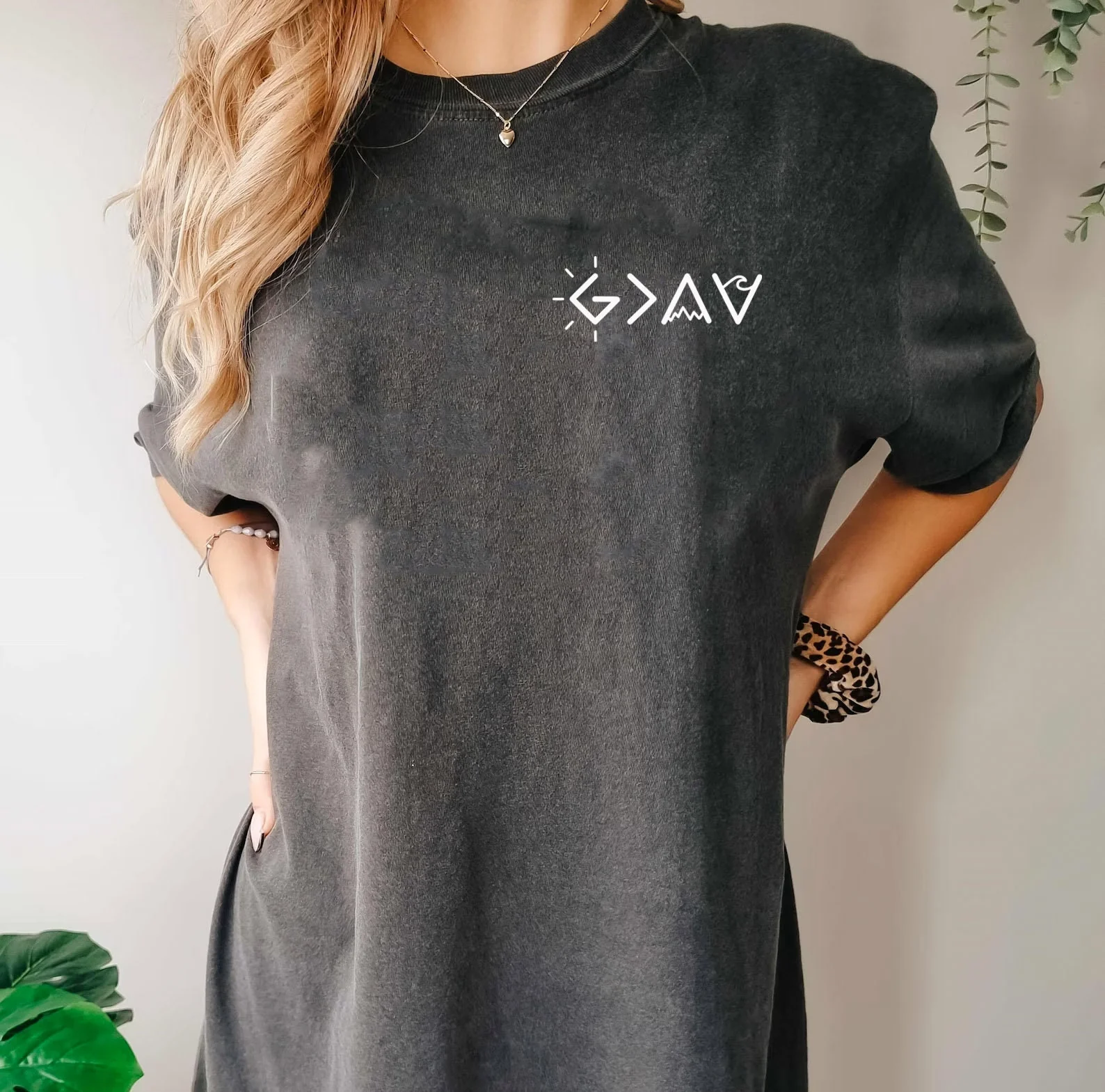 GOD IS GREATER THAN OUR HIGHS AND LOWS UNISEX TEE - Image 3