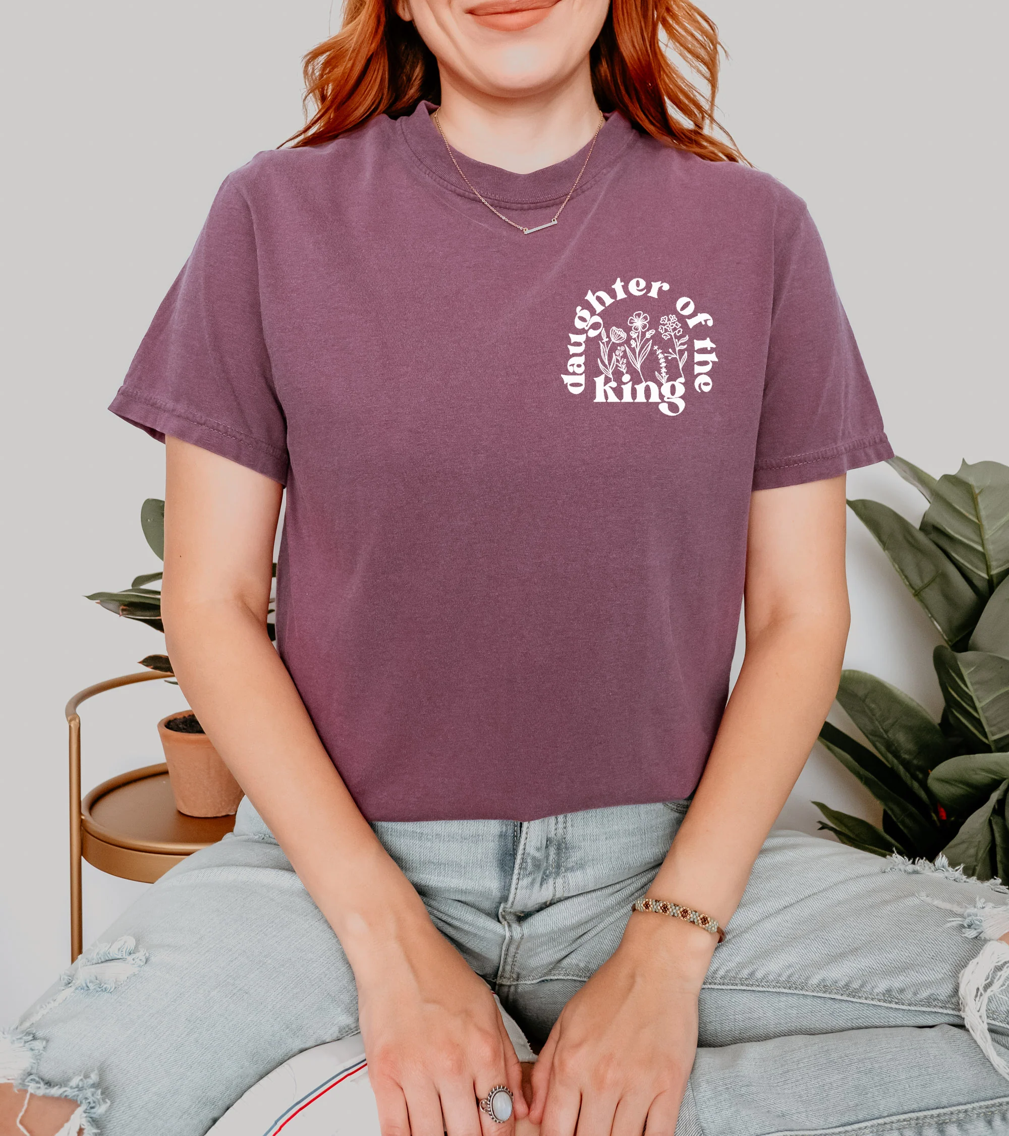 DAUGHTER OF THE KING POCKET DESIGN UNISEX TEE - Image 4