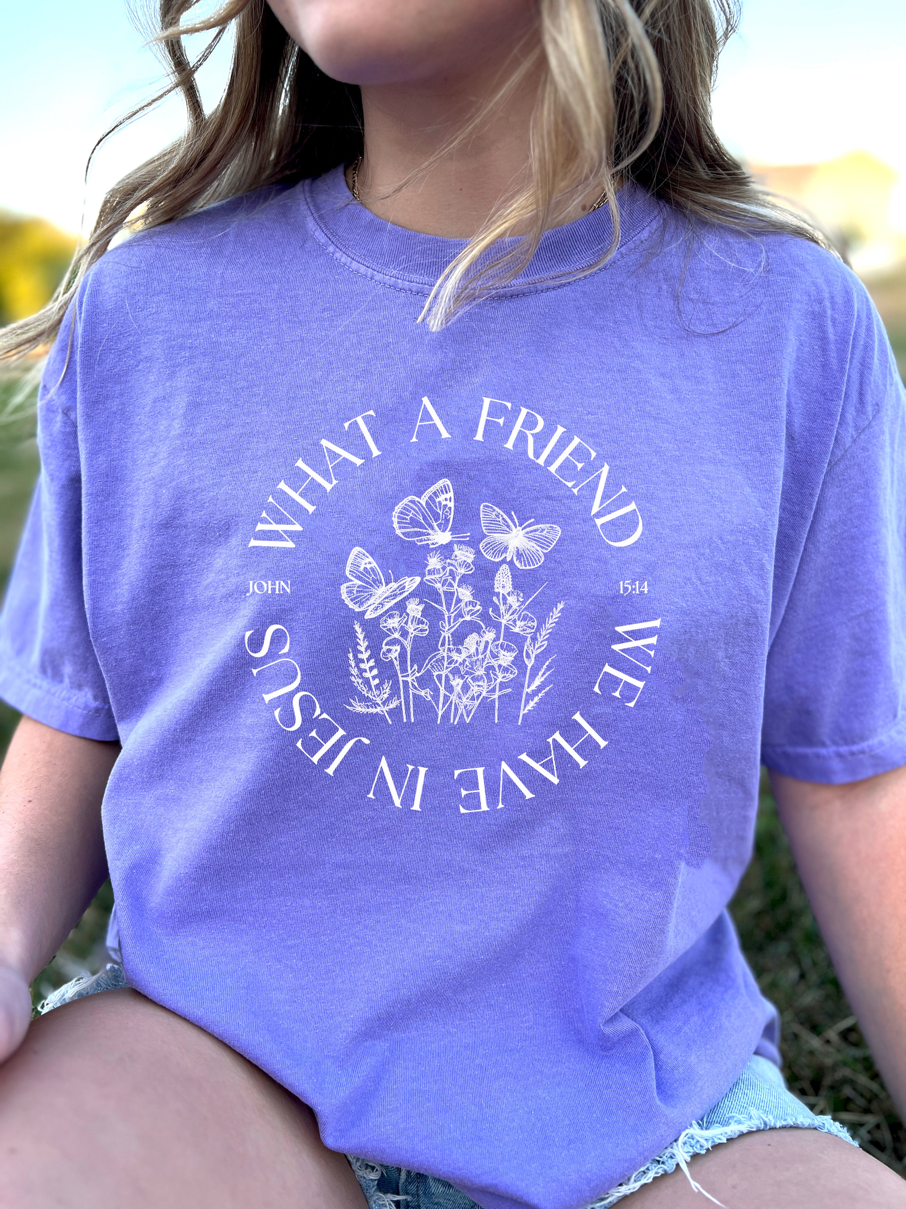 WHAT A FRIEND WE HAVE IN JESUS UNISEX TEE - Image 4