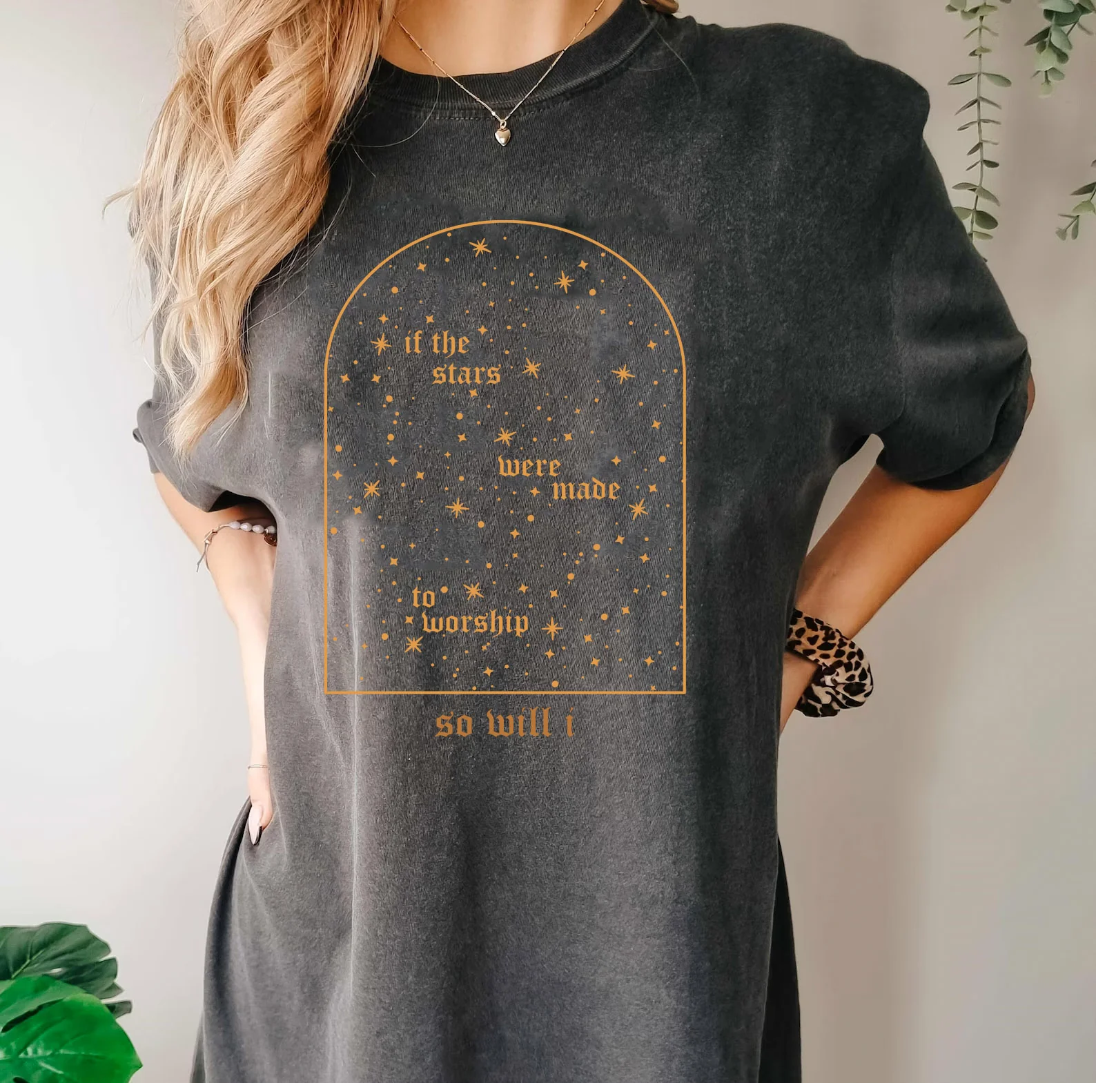 IF THE STARS WERE MADE TO WORSHIP SO WILL I UNISEX TEE - Image 5