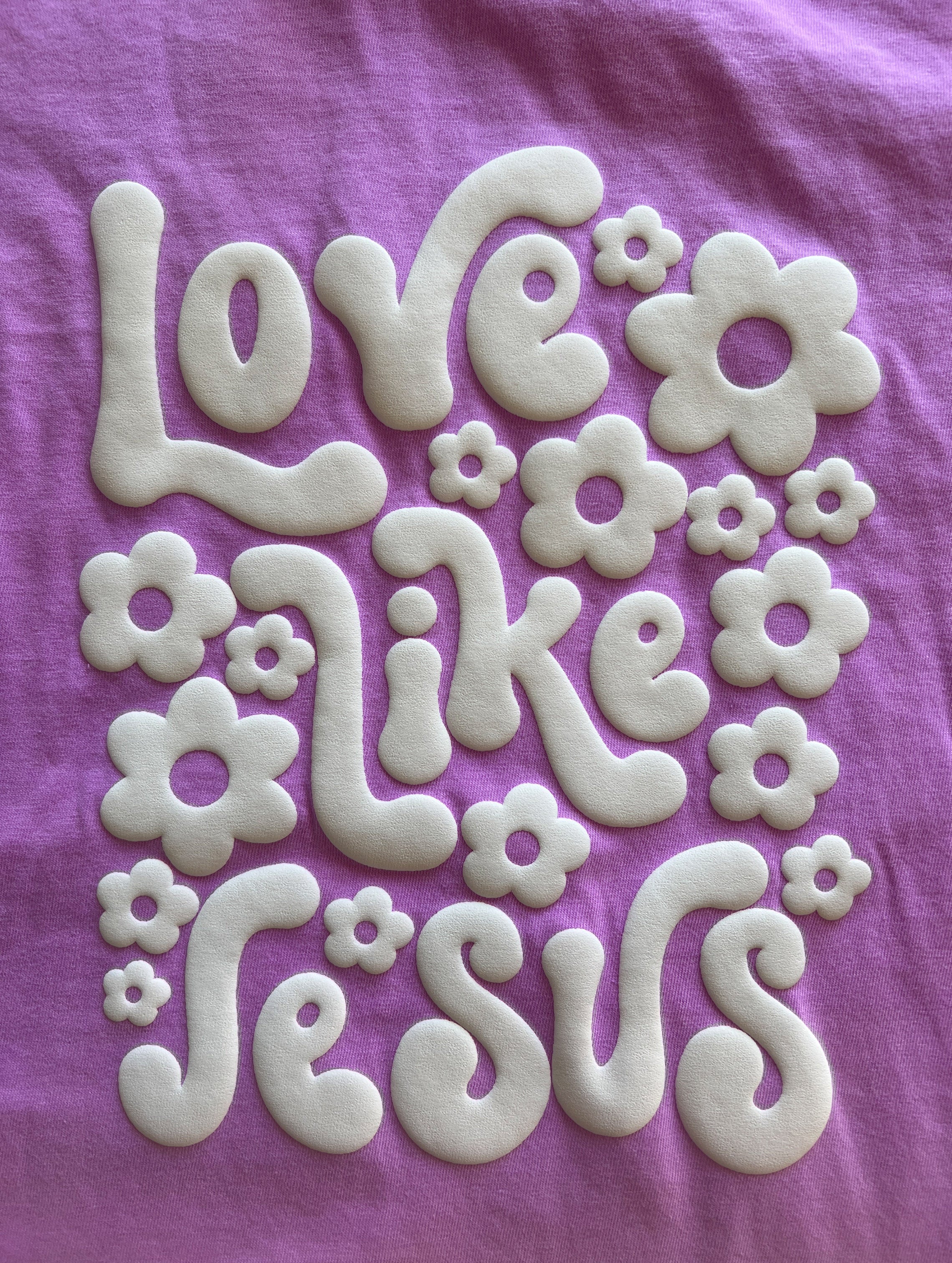 PUFFY LOVE LIKE JESUS NEON COLORS UNISEX TEE - Image 5