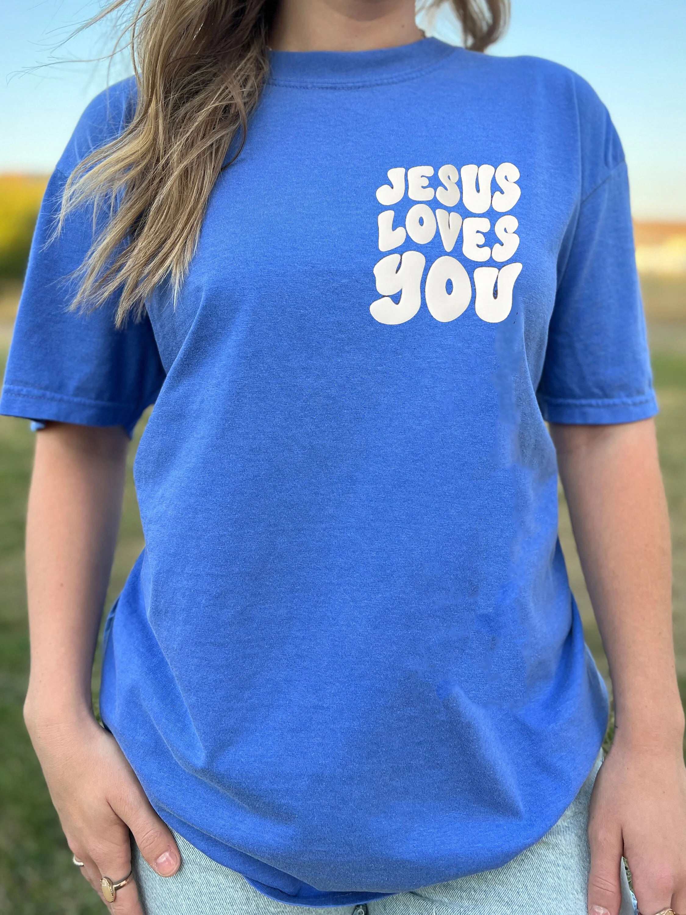 PUFFY JESUS LOVES YOU UNISEX TEE - Image 3
