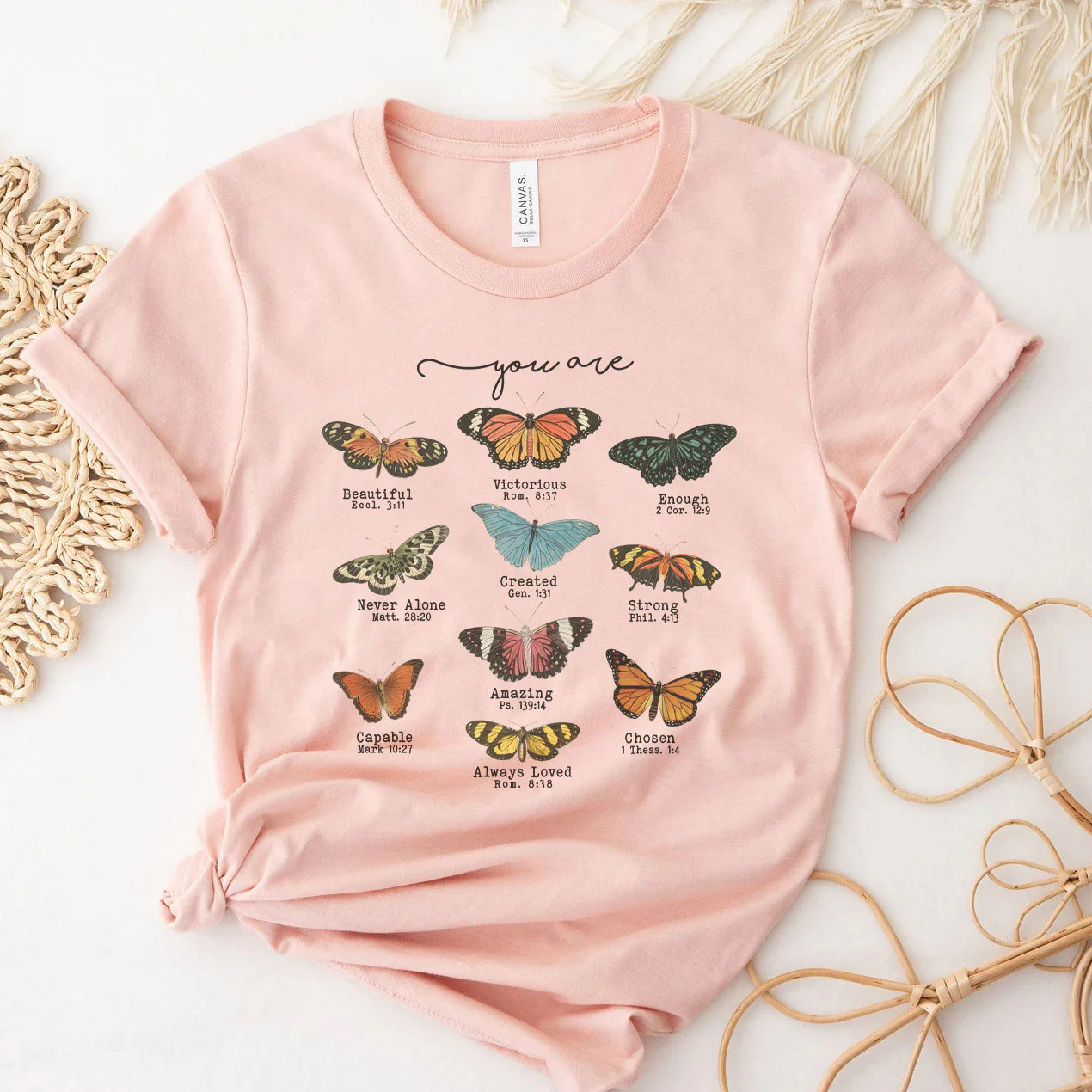 VINTAGE "YOU ARE" BUTTERFLY UNISEX TEE - Image 3